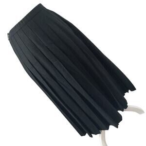 PENDLETON! 100% FINE BLACK WOOL LONG PLEATED SKIRT! GORGEOUS! SZ 10